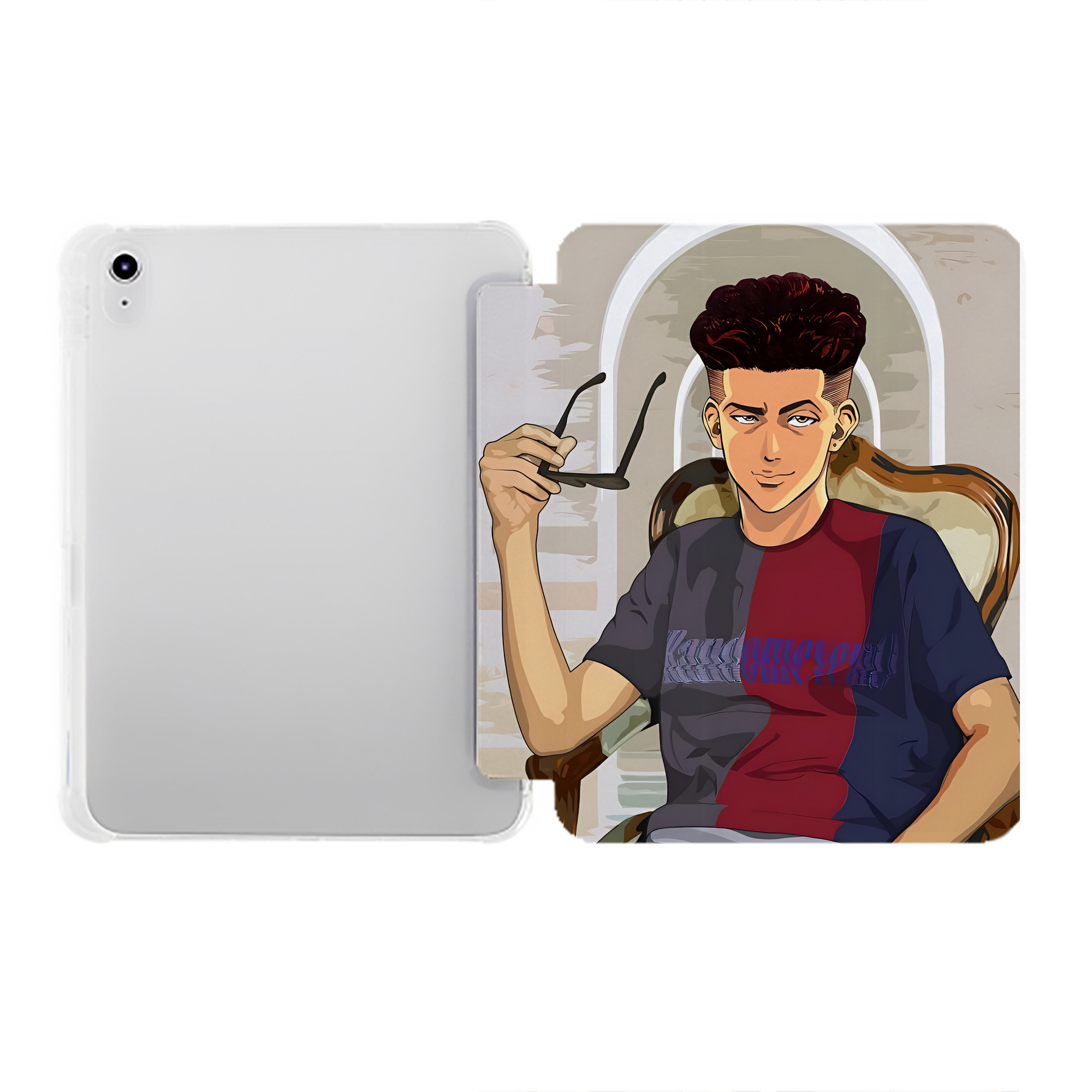 （画像用） SLAM DUNK／スラムダンク IPad ケース ペン収納付き 三つ折りスタンド PUレザー×シリコン 対応機種9.5/10.5/10.9インチ